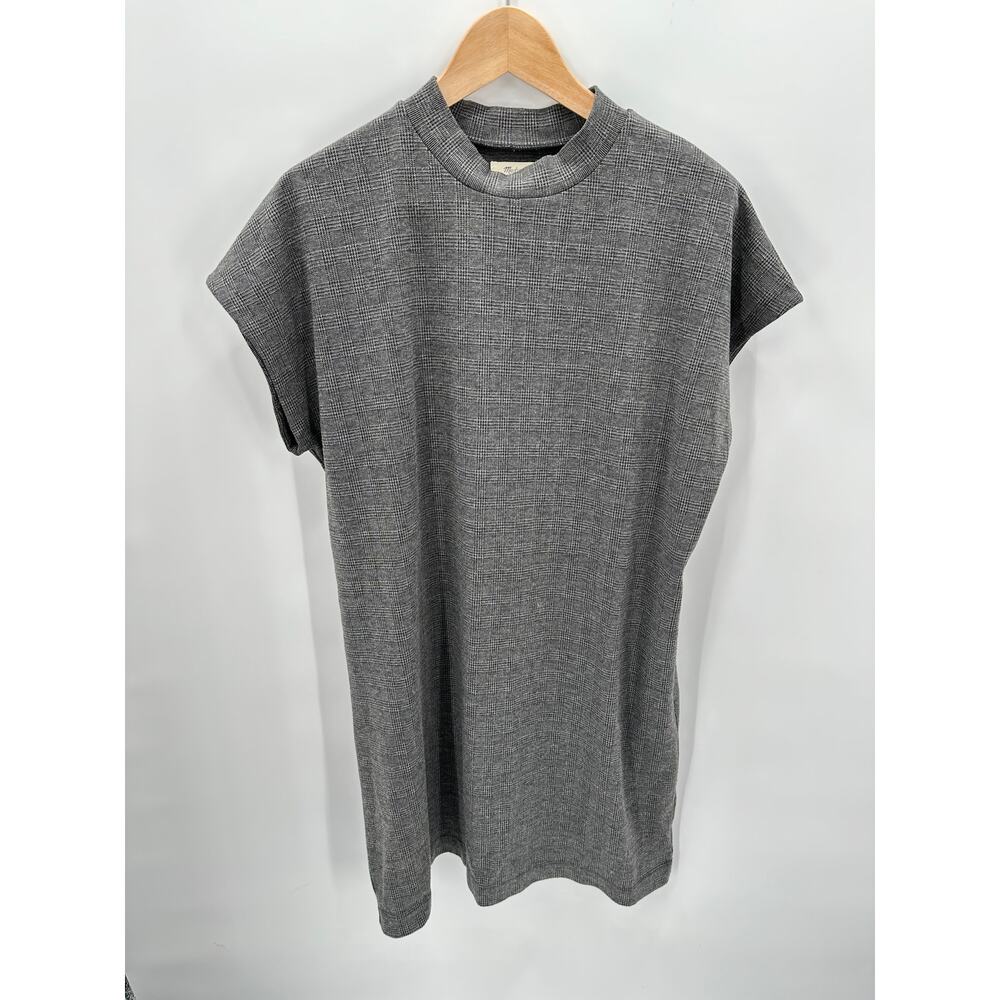 Madewell Mockneck Tee Dress in Glen Plaid AB367 // M - Picture 5 of 12